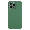 For iPhone 15 Pro Max Pure Color Liquid Silicone Fine Pore Phone Case(Clover Green)