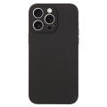 For iPhone 15 Pro Max Pure Color Liquid Silicone Fine Pore Phone Case(Black)