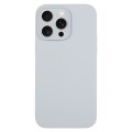 For iPhone 15 Pro Max Pure Color Liquid Silicone Fine Pore Phone Case(Grey Blue)