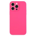 For iPhone 15 Pro Max Pure Color Liquid Silicone Fine Pore Phone Case(Fresh Pink)