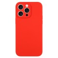 For iPhone 15 Pro Max Pure Color Liquid Silicone Fine Pore Phone Case(Red)