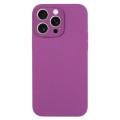 For iPhone 15 Pro Max Pure Color Liquid Silicone Fine Pore Phone Case(Grape Purple)