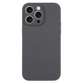 For iPhone 15 Pro Max Pure Color Liquid Silicone Fine Pore Phone Case(Charcoal Black)