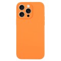 For iPhone 15 Pro Pure Color Liquid Silicone Fine Pore Phone Case(Orange)