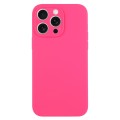 For iPhone 15 Pro Pure Color Liquid Silicone Fine Pore Phone Case(Fresh Pink)