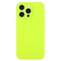 For iPhone 15 Pro Pure Color Liquid Silicone Fine Pore Phone Case(Bright Green)