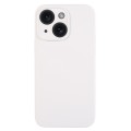 For iPhone 15 Plus Pure Color Liquid Silicone Fine Pore Phone Case(White)