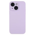 For iPhone 15 Plus Pure Color Liquid Silicone Fine Pore Phone Case(Lilac Purple)