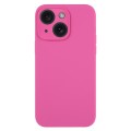 For iPhone 15 Plus Pure Color Liquid Silicone Fine Pore Phone Case(Pitaya)