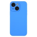 For iPhone 15 Plus Pure Color Liquid Silicone Fine Pore Phone Case(Lake Blue)