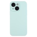 For iPhone 15 Pure Color Liquid Silicone Fine Pore Phone Case(Turquoise)