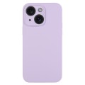 For iPhone 15 Pure Color Liquid Silicone Fine Pore Phone Case(Lilac Purple)