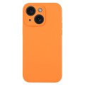 For iPhone 15 Pure Color Liquid Silicone Fine Pore Phone Case(Orange)