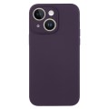 For iPhone 14 Plus Pure Color Liquid Silicone Fine Pore Phone Case(Berry Purple)