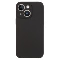 For iPhone 14 Plus Pure Color Liquid Silicone Fine Pore Phone Case(Black)