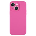 For iPhone 14 Plus Pure Color Liquid Silicone Fine Pore Phone Case(Pitaya)