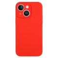 For iPhone 14 Plus Pure Color Liquid Silicone Fine Pore Phone Case(Red)