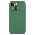 For iPhone 14 Pure Color Liquid Silicone Fine Pore Phone Case(Clover Green)