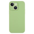 For iPhone 14 Pure Color Liquid Silicone Fine Pore Phone Case(Mint Green)