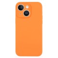 For iPhone 14 Pure Color Liquid Silicone Fine Pore Phone Case(Orange)