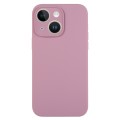 For iPhone 14 Pure Color Liquid Silicone Fine Pore Phone Case(Black Currant)