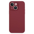 For iPhone 14 Pure Color Liquid Silicone Fine Pore Phone Case(Plum)