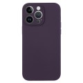 For iPhone 14 Pro Pure Color Liquid Silicone Fine Pore Phone Case(Berry Purple)