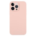 For iPhone 14 Pro Pure Color Liquid Silicone Fine Pore Phone Case(Sand Pink)