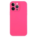 For iPhone 14 Pro Pure Color Liquid Silicone Fine Pore Phone Case(Fresh Pink)