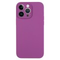 For iPhone 14 Pro Pure Color Liquid Silicone Fine Pore Phone Case(Grape Purple)