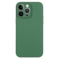 For iPhone 14 Pro Max Pure Color Liquid Silicone Fine Pore Phone Case(Clover Green)