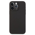 For iPhone 14 Pro Max Pure Color Liquid Silicone Fine Pore Phone Case(Black)