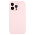 For iPhone 14 Pro Max Pure Color Liquid Silicone Fine Pore Phone Case(Grey Pink)