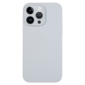 For iPhone 14 Pro Max Pure Color Liquid Silicone Fine Pore Phone Case(Grey Blue)