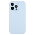 For iPhone 13 Pro Max Pure Color Liquid Silicone Fine Pore Phone Case(Sky Blue)