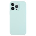 For iPhone 13 Pro Max Pure Color Liquid Silicone Fine Pore Phone Case(Turquoise)