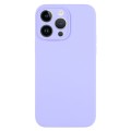 For iPhone 13 Pro Max Pure Color Liquid Silicone Fine Pore Phone Case(Light Purple)
