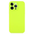 For iPhone 13 Pro Max Pure Color Liquid Silicone Fine Pore Phone Case(Bright Green)