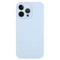 For iPhone 13 Pro Pure Color Liquid Silicone Fine Pore Phone Case(Sky Blue)