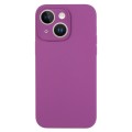 For iPhone 13 Pure Color Liquid Silicone Fine Pore Phone Case(Grape Purple)