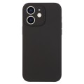 For iPhone 12 Pure Color Liquid Silicone Fine Pore Phone Case(Black)