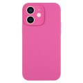 For iPhone 12 Pure Color Liquid Silicone Fine Pore Phone Case(Pitaya)