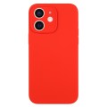 For iPhone 12 Pure Color Liquid Silicone Fine Pore Phone Case(Red)