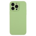 For iPhone 12 Pro Max Pure Color Liquid Silicone Fine Pore Phone Case(Mint Green)