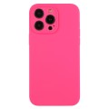 For iPhone 12 Pro Max Pure Color Liquid Silicone Fine Pore Phone Case(Fresh Pink)