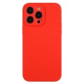 For iPhone 12 Pro Max Pure Color Liquid Silicone Fine Pore Phone Case(Red)