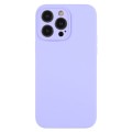 For iPhone 12 Pro Max Pure Color Liquid Silicone Fine Pore Phone Case(Light Purple)