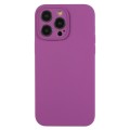 For iPhone 12 Pro Max Pure Color Liquid Silicone Fine Pore Phone Case(Grape Purple)