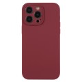 For iPhone 12 Pro Max Pure Color Liquid Silicone Fine Pore Phone Case(Plum)
