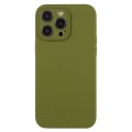 For iPhone 12 Pro Pure Color Liquid Silicone Fine Pore Phone Case(Pine Forest Green)